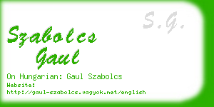 szabolcs gaul business card